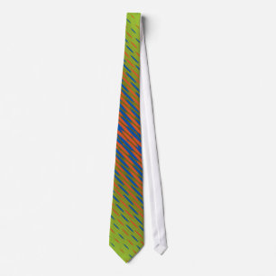Orange, Green and Blue Tie
