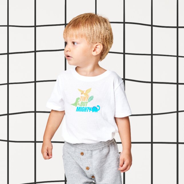Orange Green and Blue Tiny But Mighty Kids T-shirt (Creator Uploaded)