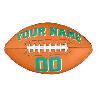 ORANGE GREEN AND WHITE Custom Football American Football
