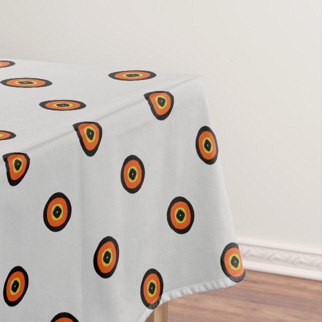 Orange Green Black Pattern Tablecloth (In Situ)