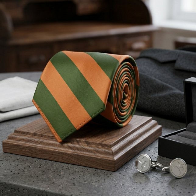 Orange Green Combination Tie (Creator Uploaded)