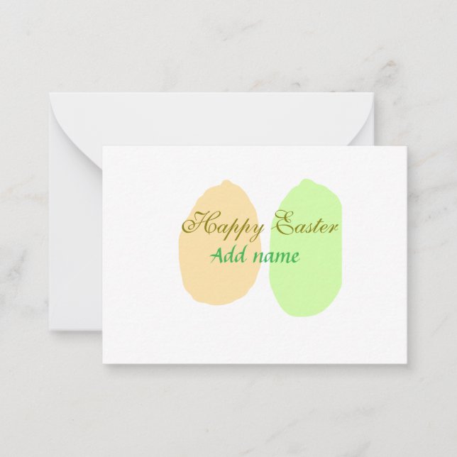 Orange green egg happy easter add name message sim card (Front)