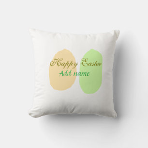 Orange green egg happy easter add name message sim cushion