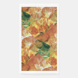 Orange & Green Floral Napkin