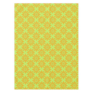 Orange Green Flower Seamless Pattern Tablecloth