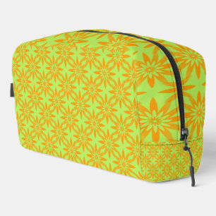 Orange Green Flower Seamless Pattern Toiletry Bag