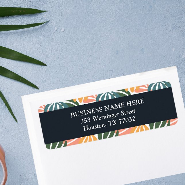 Orange Green Groovy Leaves Retro Botanical (Creator Uploaded)