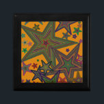 Orange Green Party Stars Gift Box<br><div class="desc">Orange Green Party Stars</div>