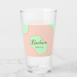Orange green pastel boho add name place rustic ele glass