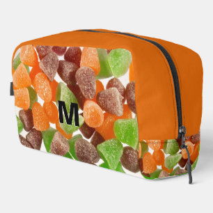 Orange green red gum candy sprinkle sugar Monogram Dopp Kit
