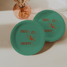 Orange & Green Retro Chic 30th Birthday Party