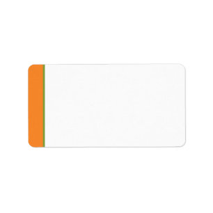 Orange, Green, White Floral Address Label - Blank