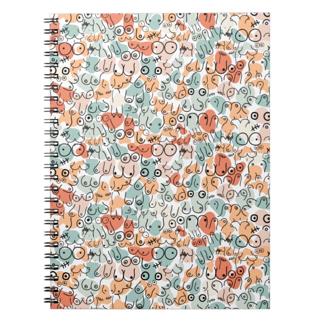 orange green woman fun gift notebook (Front)