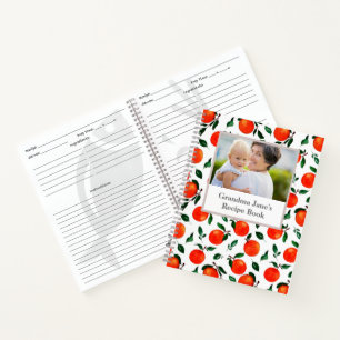 Orange Greenery Photo Cookbook Grandma Recipe Book