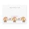 Orange Grey elephants book baby shower thank you