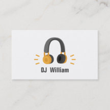 Orange Grey Headphones DJ Disc Jockey