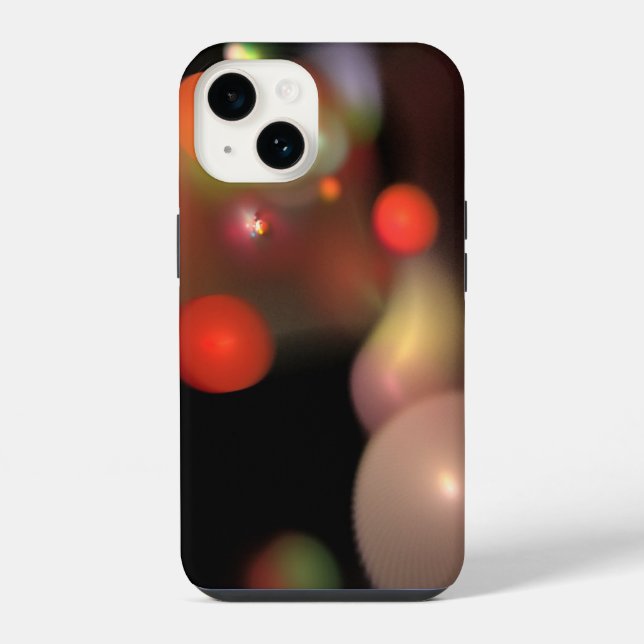 ORANGE GREY QUANTUM BUBBLES Abstract iPhone Case (Back)