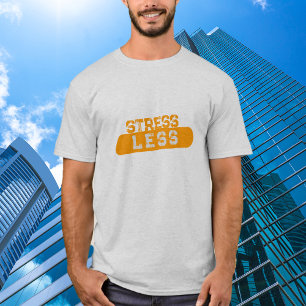Orange Grey Typography Graphic T-Shirt 