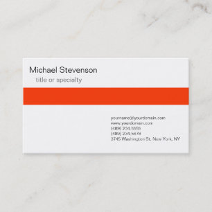 Orange Grey White Consultant Business Card