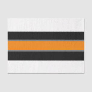 Orange/Grey/White Stripe 18lb Tissue Paper
