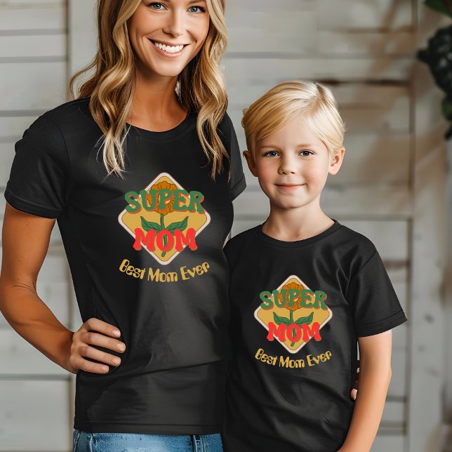 Orange Groovy Vintage Mother's Day T-shirt (Creator Uploaded)