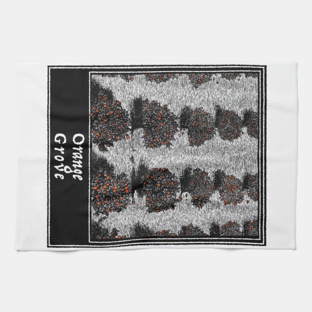 Orange Grove Tea Towel (Horizontal)