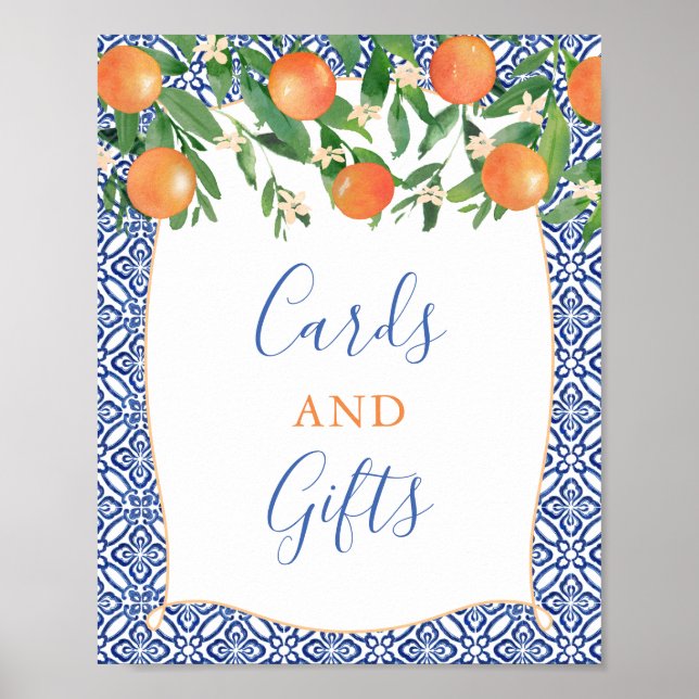 Orange Groves Shower Cards and Gifts Poster (Front)