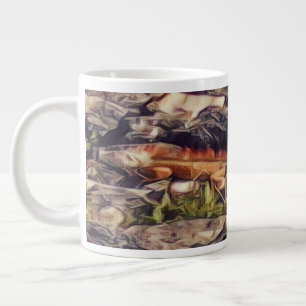 Orange Guana Art Large Coffee Mug