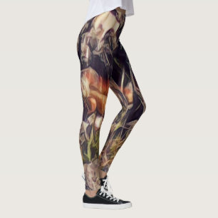 Orange Guana Art Leggings