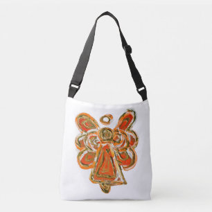 Orange Guardian Angel Purse Art Cross Body Bag