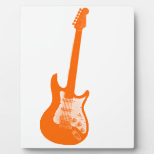 Orange guitar plaque
