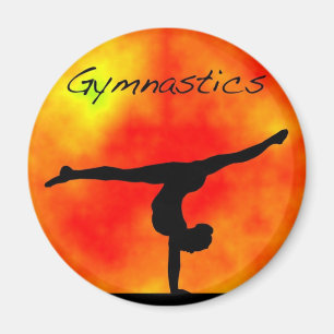 Orange Gymnastics Magnet