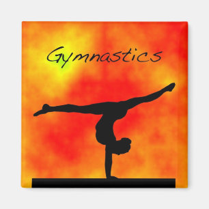Orange Gymnastics Magnet