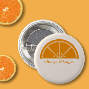 Orange Half-Slice  3 Cm Round Badge