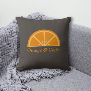 Orange Half-Slice Cushion