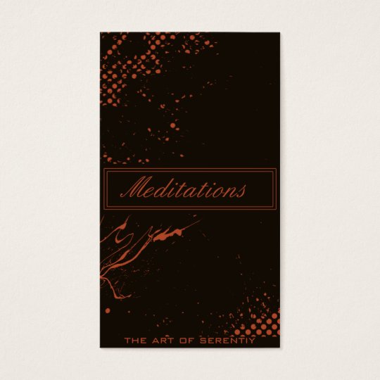 Orange Halftone Paint Splatters Business Card