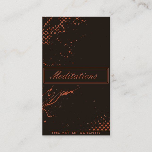 Orange Halftone Paint Splatters Business Card (Front)