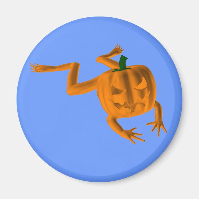 Orange Halloween Frog Magnet (Front)
