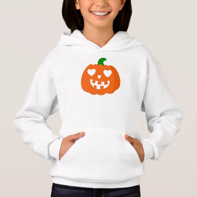orange halloween heart pumpkin jack-o-lantern (Front)