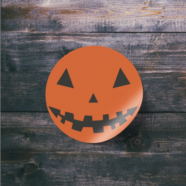 Orange Halloween Jack O Lantern Silhouette Sticker (Orange Halloween Jack O Lantern Silhouette Sticker)
