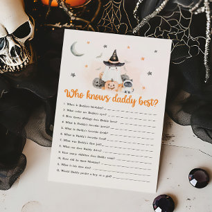 Orange Halloween Little Boo Who Knows Daddy Best