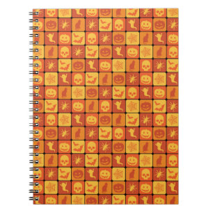 Orange Halloween Pattern Notebook