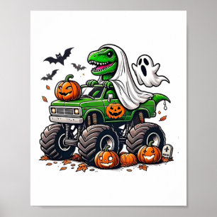Orange Halloween Shirt Boys Toddler Kids Ghost Shi Poster