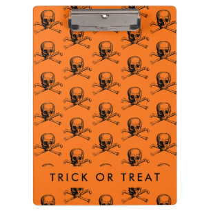 Orange Halloween Trick or Treat Clipboard