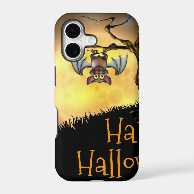 Orange Halloween Vampire Bat Background (Back)