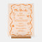 Orange Hand Drawn Tropical Wedding Bar Drink Menu