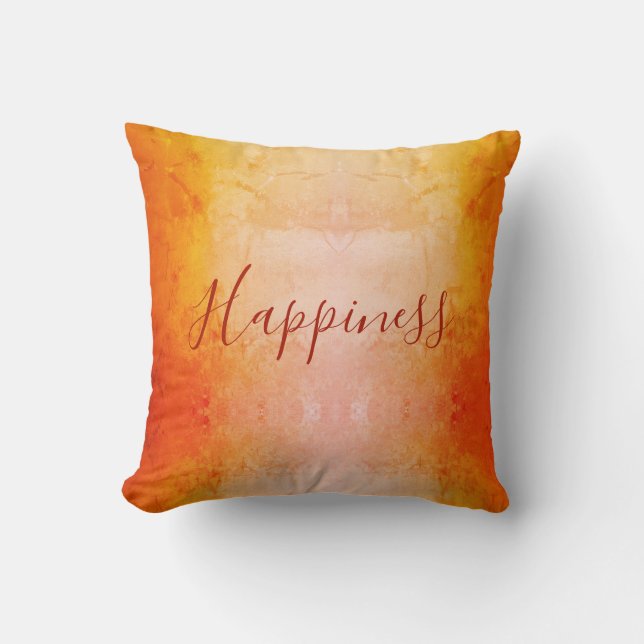 Orange Happiness Cushion (Front)