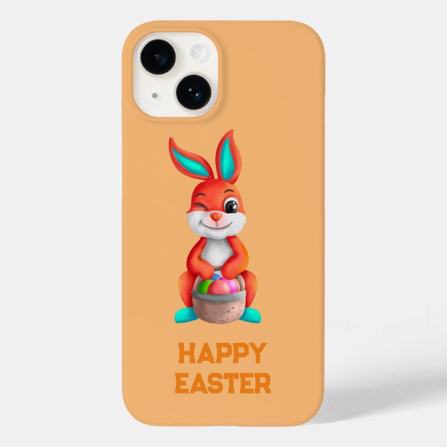 Orange Happy Easter  Case-Mate iPhone Case (Back)