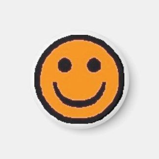 Orange Happy Face Magnet