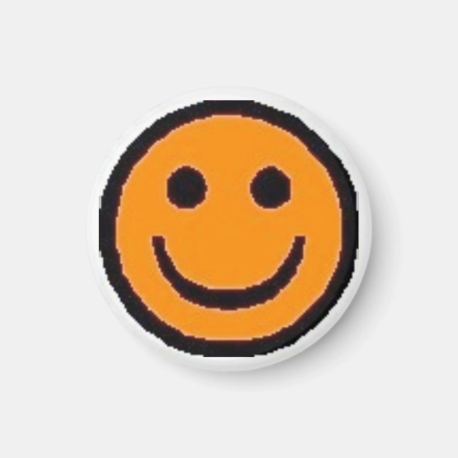 Orange Happy Face Magnet (Front)